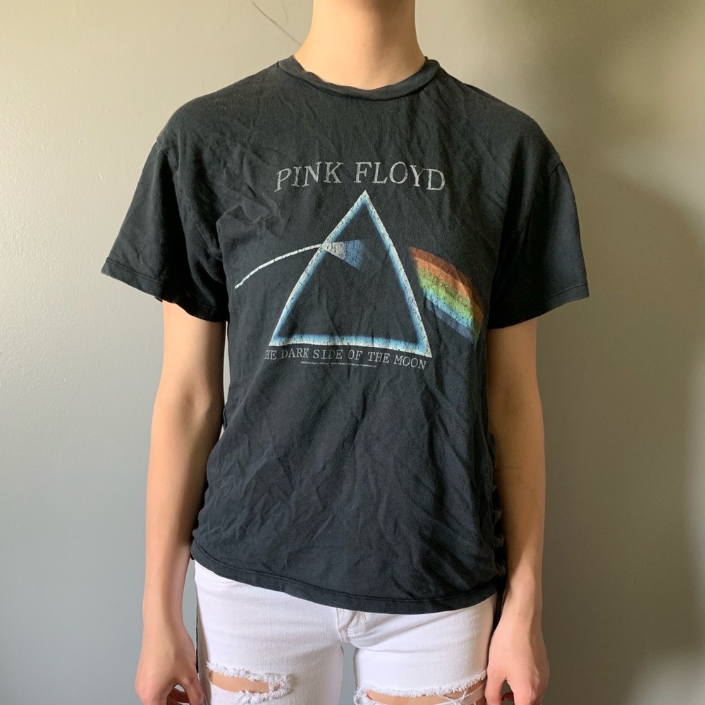 Side Detail Pink Floyd Band Tee